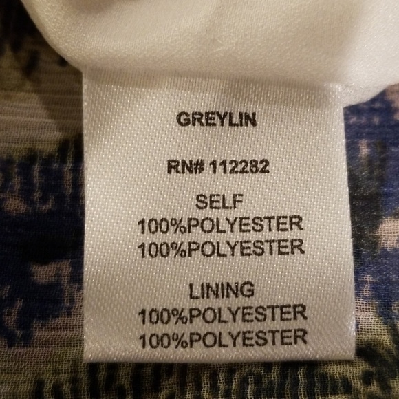 💕GREYLIN💕 Botanical Chiffon Strapless Dress - Picture 6 of 6